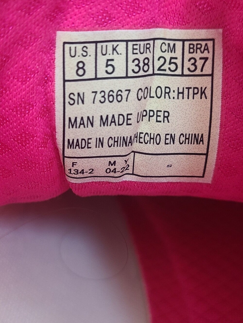 Skechers Hot Pink Memory Foam Sneakers Size 8 - Picture 8 of 10